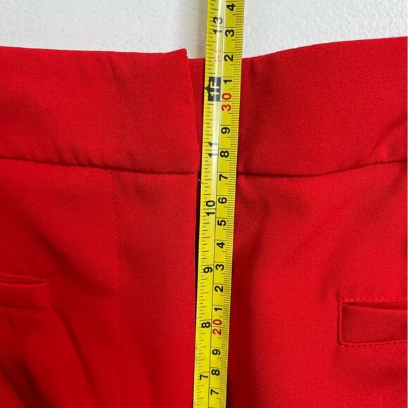 NWT Ashley Stewart Pintuck Wide Leg Red Palazzo Pants High Rise Pockets Women 18 - Picture 11 of 14